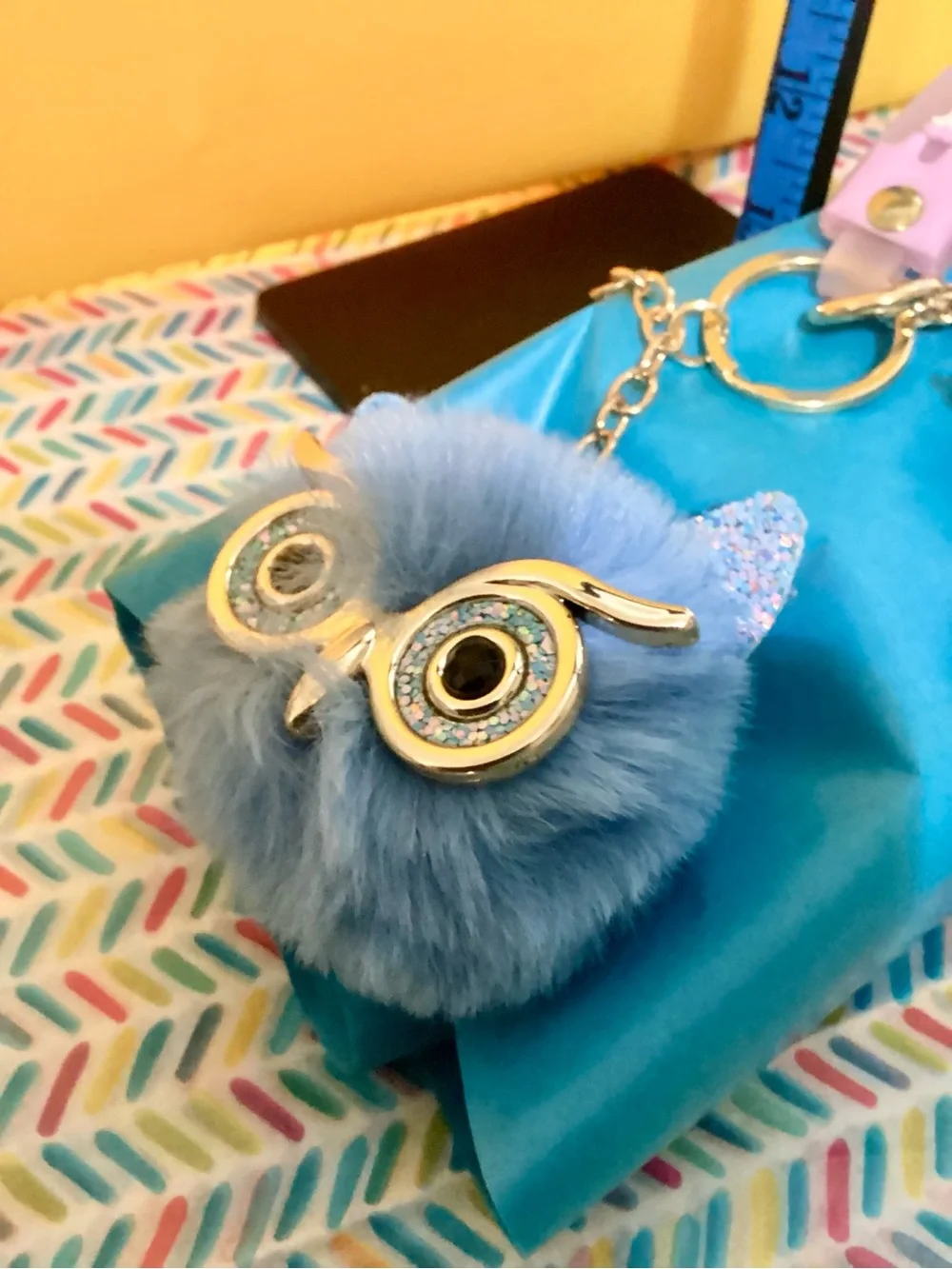 NWOT - Backpack Charms ! LED Flashlight & Whistle included!! Blue Owl